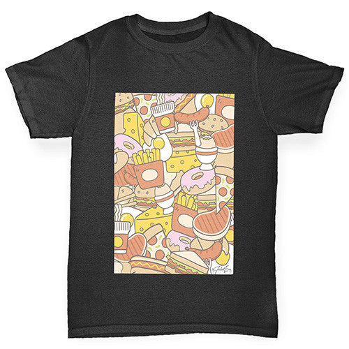 Food Collage Boy's T-Shirt