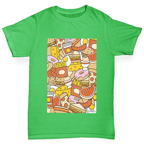 Food Collage Boy's T-Shirt