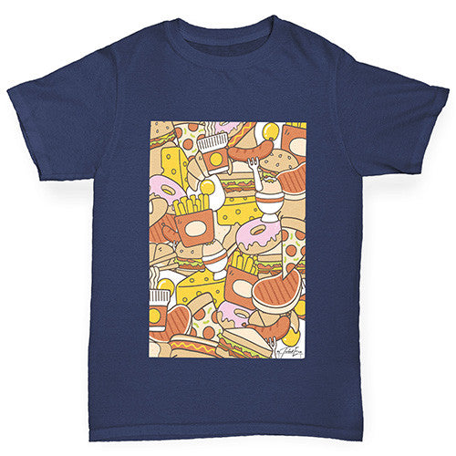 Food Collage Boy's T-Shirt