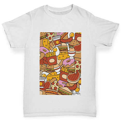 Food Collage Boy's T-Shirt