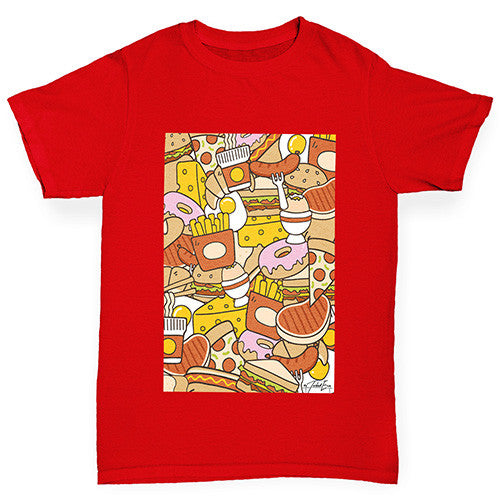 Food Collage Girl's T-Shirt 