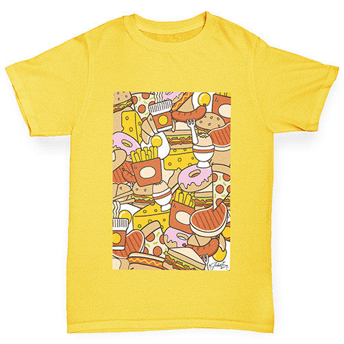 Food Collage Girl's T-Shirt 