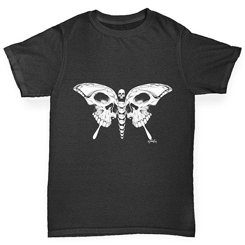 Skull Butterfly Boy's T-Shirt