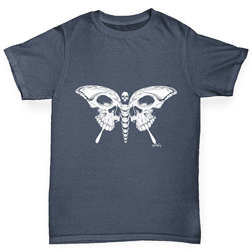 Skull Butterfly Boy's T-Shirt
