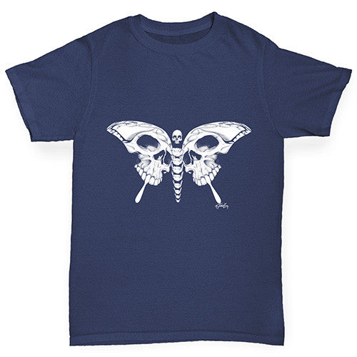 Skull Butterfly Boy's T-Shirt