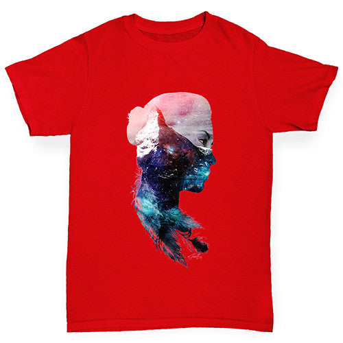 Cosmic Mountain Woman Boy's T-Shirt