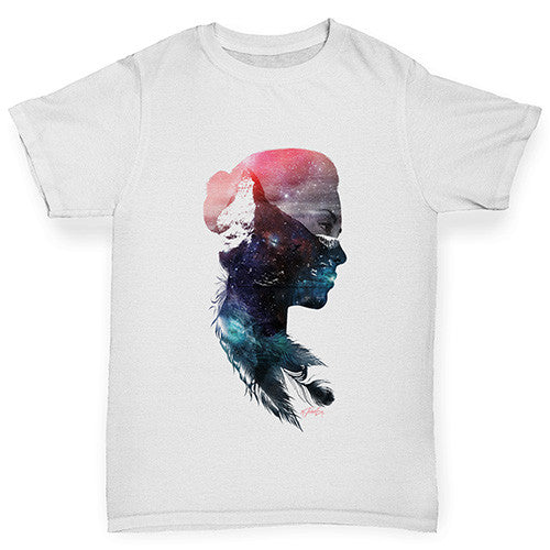 Cosmic Mountain Woman Boy's T-Shirt