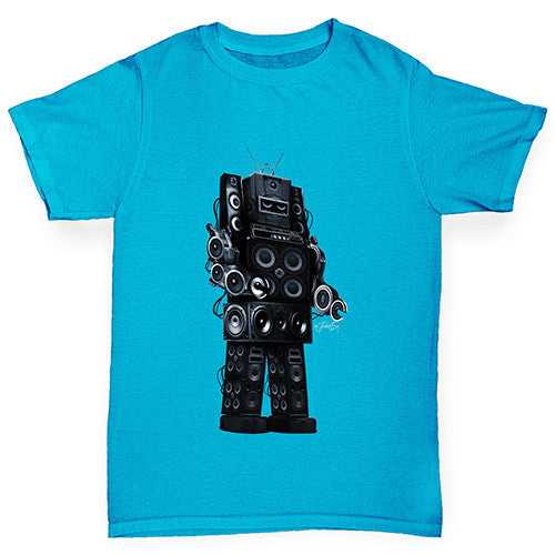 Robot Speakers Boy's T-Shirt