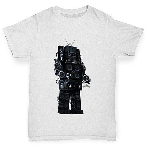 Robot Speakers Boy's T-Shirt