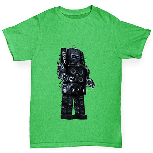 Robot Speakers Girl's T-Shirt 