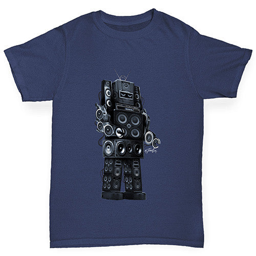Robot Speakers Girl's T-Shirt 