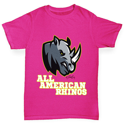 All American Rhino Girl's T-Shirt 