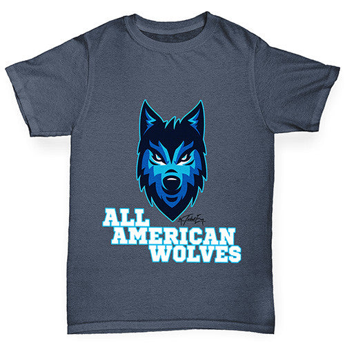 All American Wolves Boy's T-Shirt