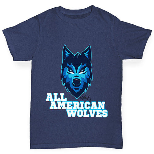 All American Wolves Boy's T-Shirt