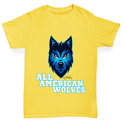 All American Wolves Boy's T-Shirt