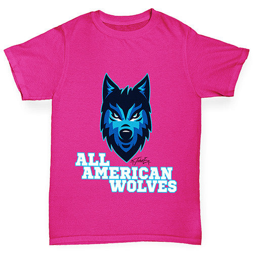 All American Wolves Girl's T-Shirt 