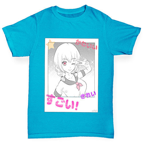 Anime Polaroid Selfie Boy's T-Shirt