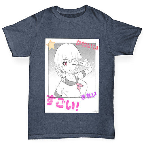 Anime Polaroid Selfie Boy's T-Shirt