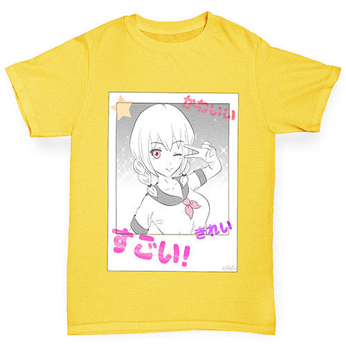 Anime Polaroid Selfie Boy's T-Shirt