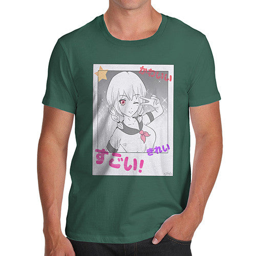 Anime Polaroid Selfie Men's T-Shirt