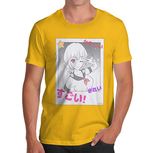 Anime Polaroid Selfie Men's T-Shirt