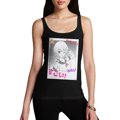 Anime Polaroid Selfie Women's Tank Top