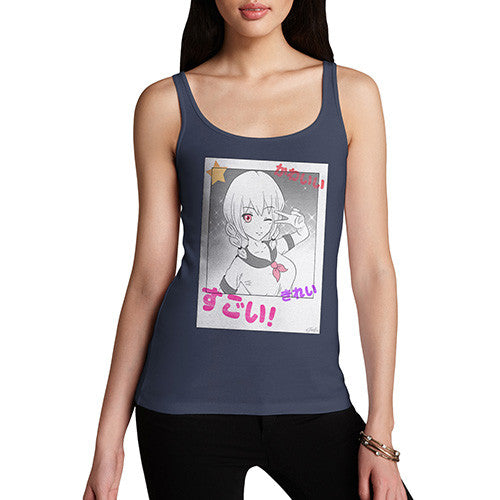 Anime Polaroid Selfie Women's Tank Top