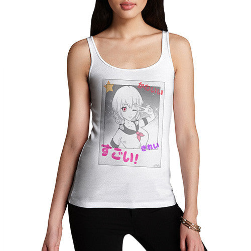 Anime Polaroid Selfie Women's Tank Top