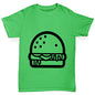 Burger Outline Girl's T-Shirt 