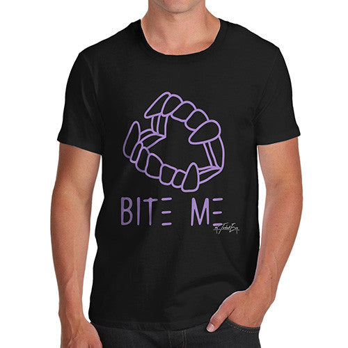 Bite Me Purple Men's T-Shirt