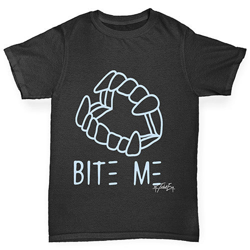 Bite Me Blue Boy's T-Shirt