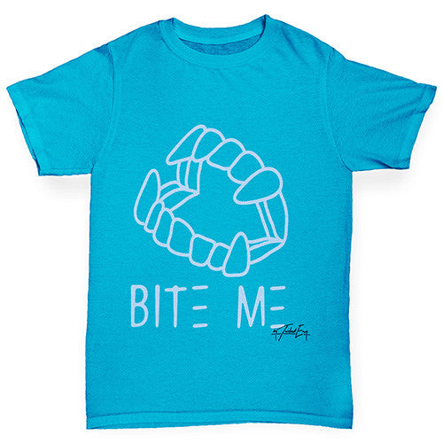 Bite Me Blue Girl's T-Shirt 