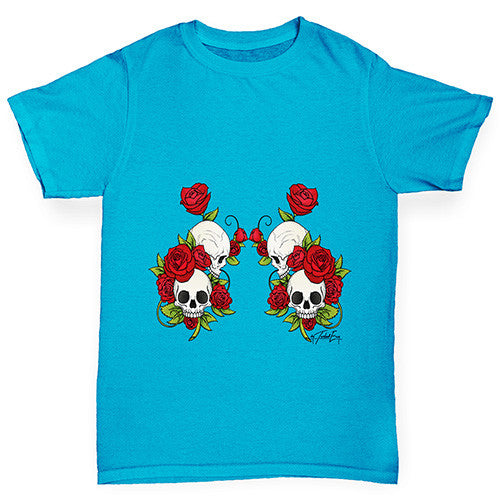 Skulls And Roses Boy's T-Shirt