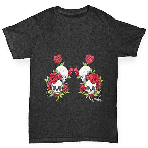 Skulls And Roses Boy's T-Shirt