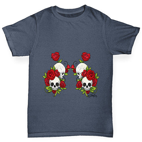 Skulls And Roses Boy's T-Shirt