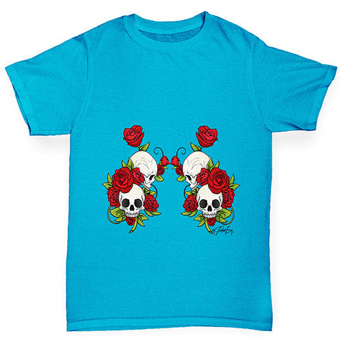 Skulls And Roses Girl's T-Shirt 