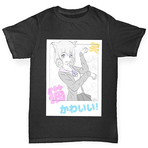 Anime Japanese Selfie Girl's T-Shirt 