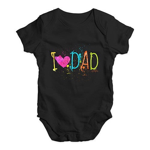 I Heart Dad Finger Paints Baby Unisex Baby Grow Bodysuit