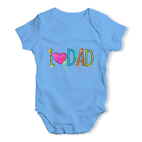 I Heart Dad Finger Paints Baby Unisex Baby Grow Bodysuit