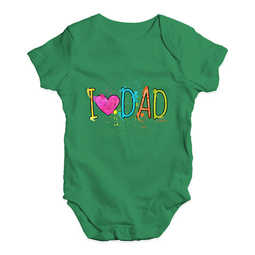 I Heart Dad Finger Paints Baby Unisex Baby Grow Bodysuit