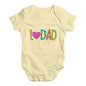 I Heart Dad Finger Paints Baby Unisex Baby Grow Bodysuit