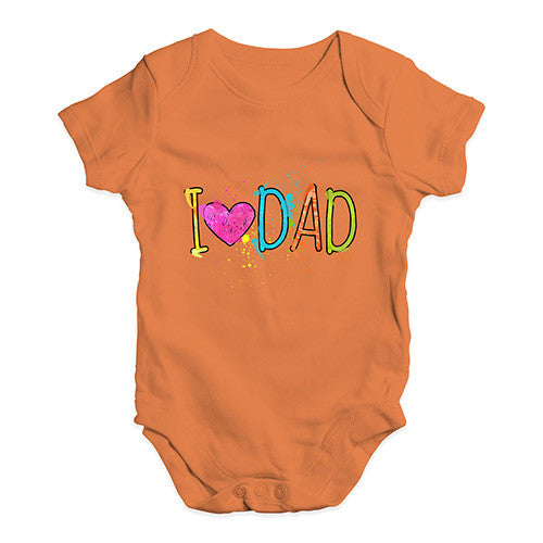 I Heart Dad Finger Paints Baby Unisex Baby Grow Bodysuit