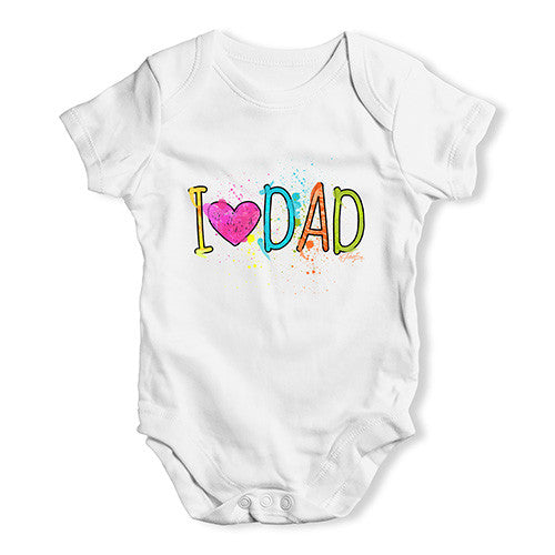 I Heart Dad Finger Paints Baby Unisex Baby Grow Bodysuit