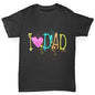 I Heart Dad Finger Paints Boy's T-Shirt