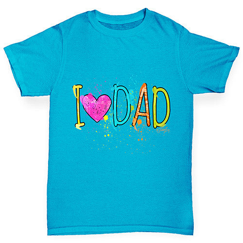 I Heart Dad Finger Paints Girl's T-Shirt 