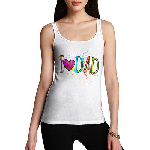 I Heart Dad Finger Paints Women's Tank Top