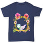 Watercolour Bird Flowers Boy's T-Shirt