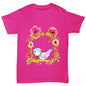 Watercolour Bird Flowers Girl's T-Shirt 