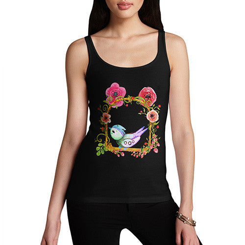 Watercolour Bird Flowers Women's Tank Top