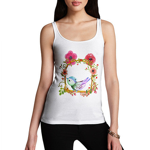 Watercolour Bird Flowers Women's Tank Top